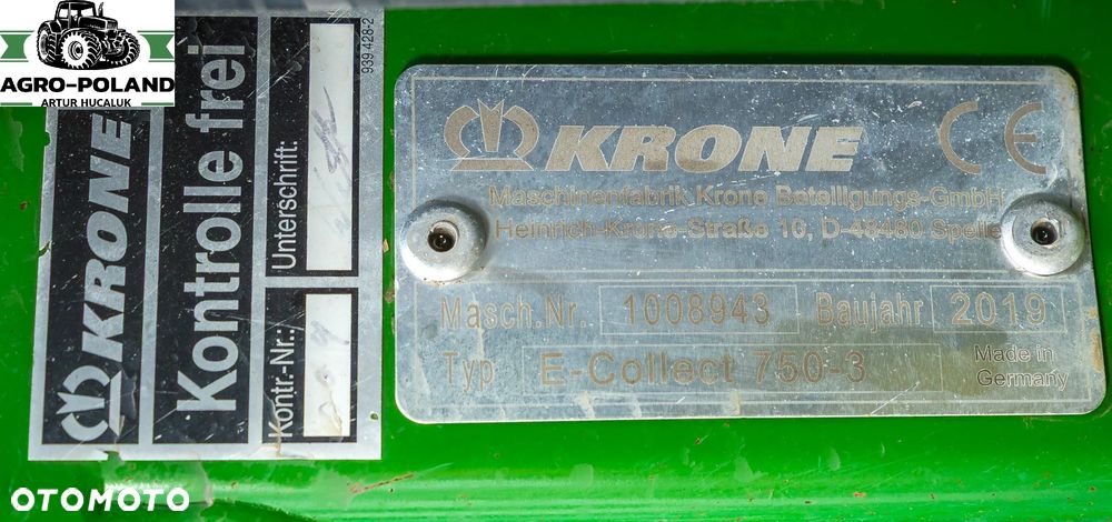 Krone EasyCollect 750-3 - 2019 ROK - AUTOPILOT - AUTO CONTOUR - 8