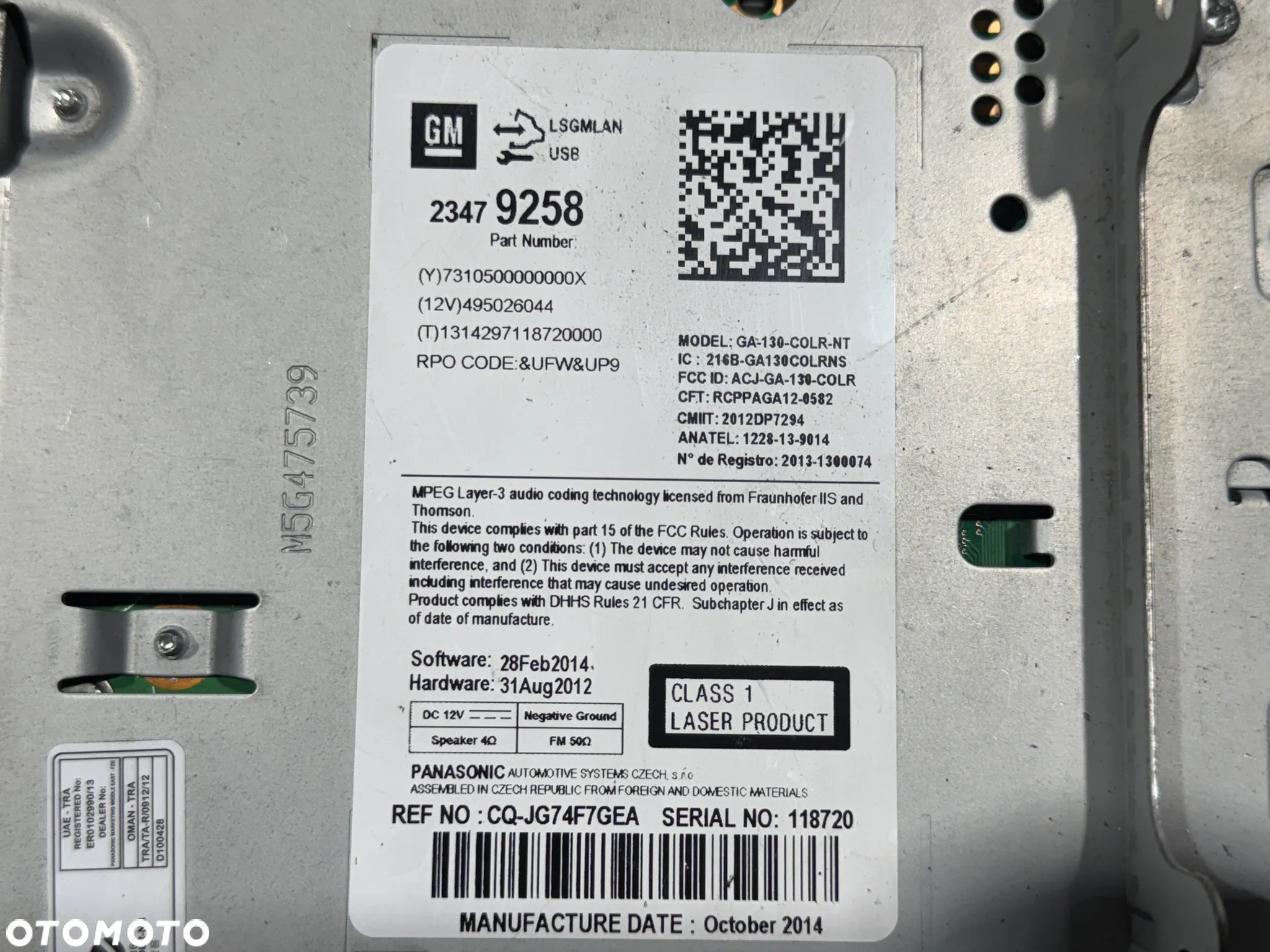 RADIO CD NAWI OPEL MOKKA 23479258 - 4