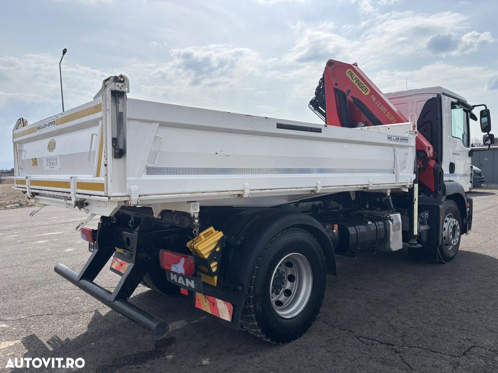 MAN TGM 18.250, Palfinger PK 13.501, an 2020, 16.000 km, bascula Meiller trilateral - 12