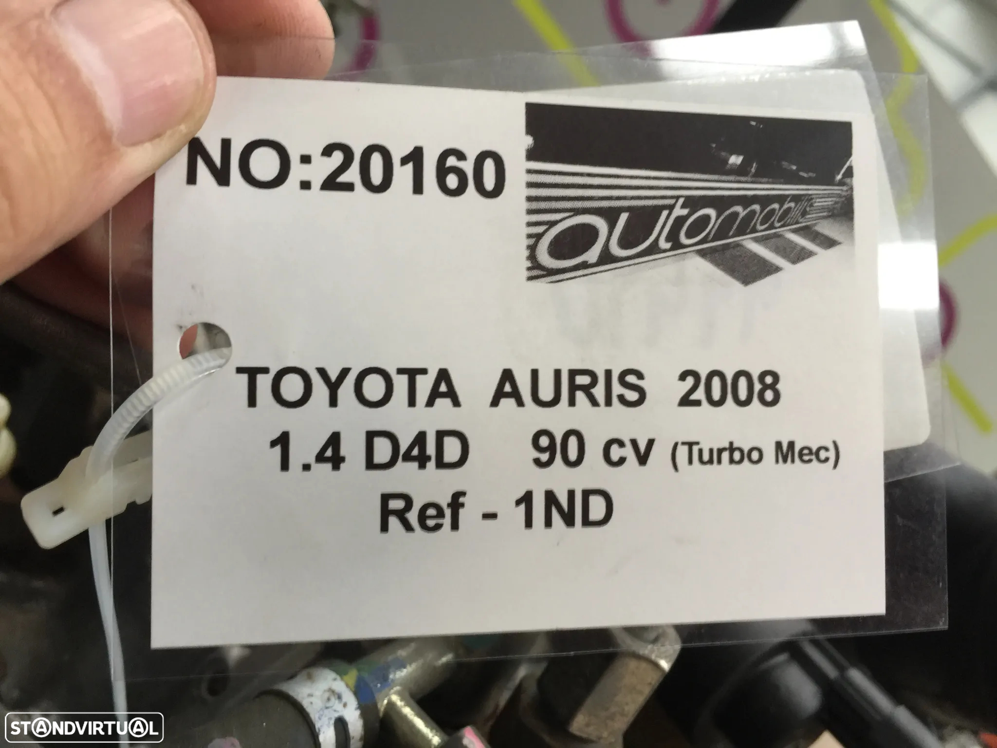 Motor Toyota Auris 1.4 D4D 75cv de 2008 - Ref. 1ND  -  NO. 20160 - 6