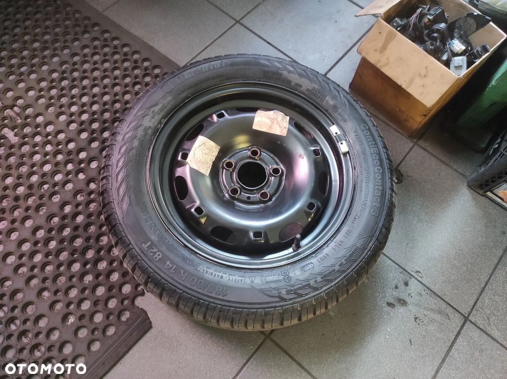 KOŁO ZAPASOWE DOJAZDOWE DOJAZDÓWKA R14 185 60 5X100 ET 37 6J 6Q7601027B VW GOLF 4 BORA AUDI A3 8L SKODA FABIA 1 2 3 ROOMSTER OCTAVIA 1 SEAT LEON 1 TOLEDO 2 IBIZA 3 4 WYSYŁKA !!! - 1