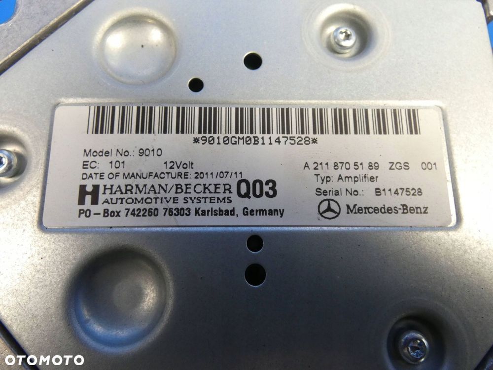 MERCEDES CLS W218 E W212 W207 WZMACNIACZ RADIA AUDIO HARMAN - 2