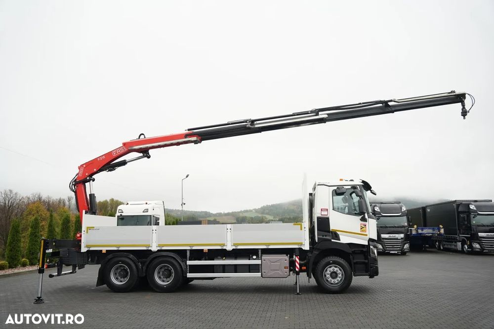 Renault C 380 / 6x4 / LIVRARE 6,7 m / + HDS FASSI F215A / MAX 5.600 KG / ROTATOARE / ANVELOPE 100% / EURO 6 - 7