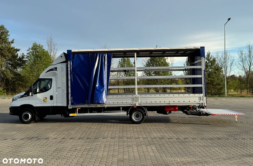Iveco Daily 2023r Hi-Matic‼️72C18‼️Winda Dhollandia 1000KG // Plandeka 15 Palet 2x Firanka + dach zsuwany + regulacja wysokości ‼️Spanie z tyłu WEJKAMA Wysokość rampowa Full LED Tempomat Salon Polska DMC7200KG Faktura Vat 23% TwinCab - 12