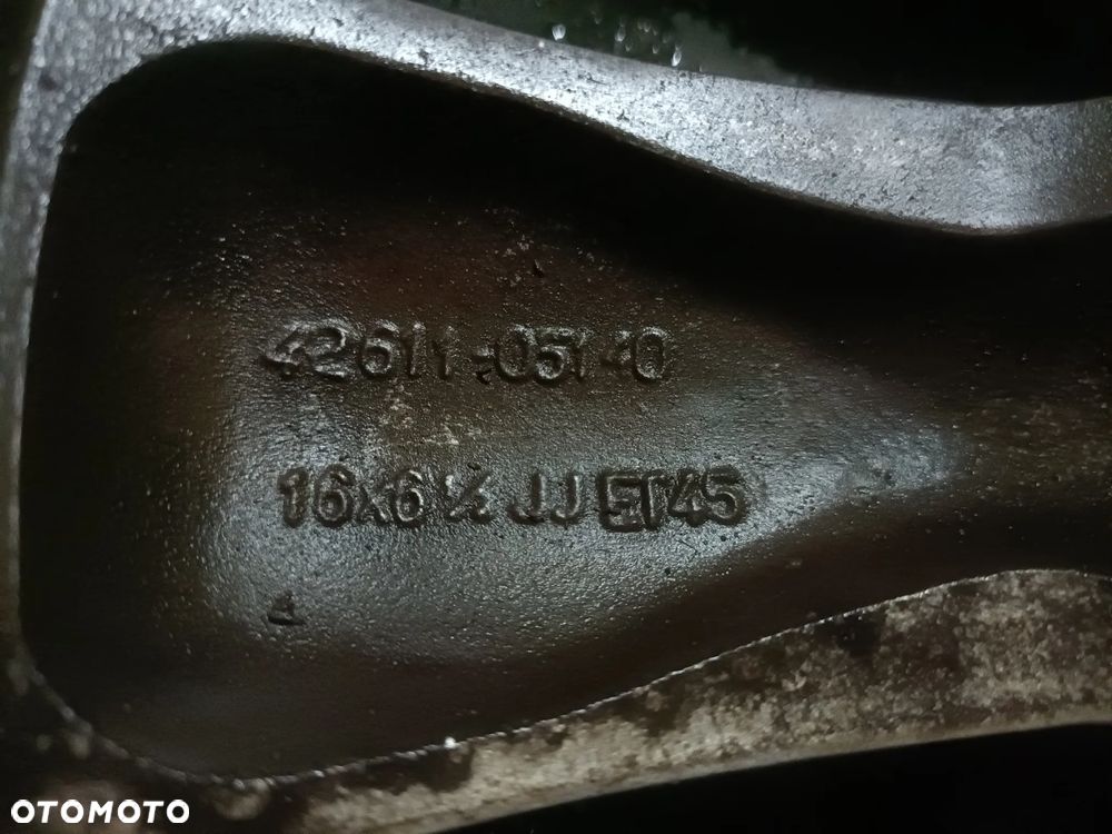 TOYOTA AVENSIS II T25 03-09 komplet 4 sztuki felgi aluminiowe alufelgi 16'' ET 45 * - 15