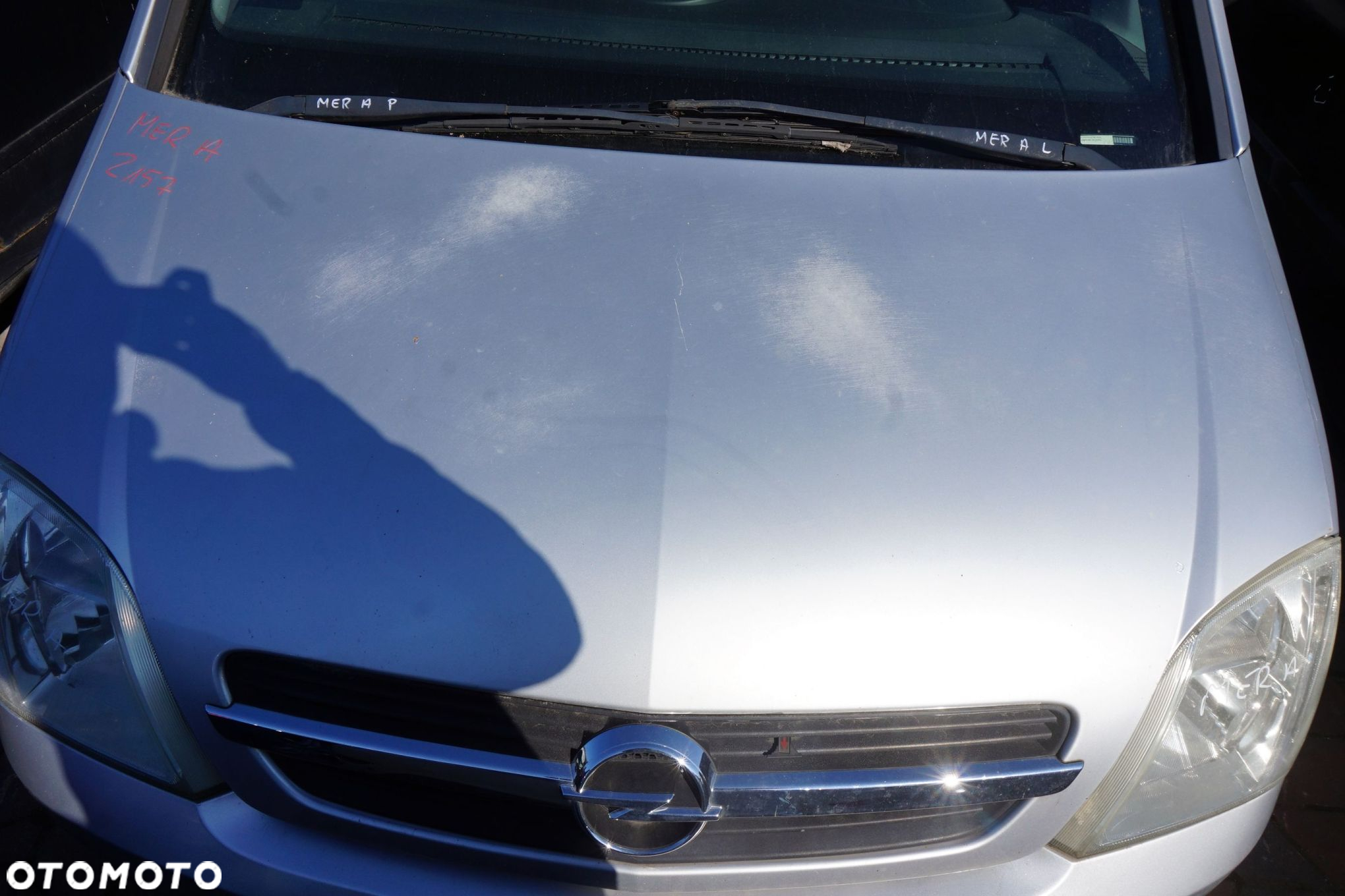 MASKA ZDERZAK BŁOTNIKI LAMPY MERIVA A Z157  OPEL 2003-2005 SREBRNY PRZÓD KOMPLETNY - 2