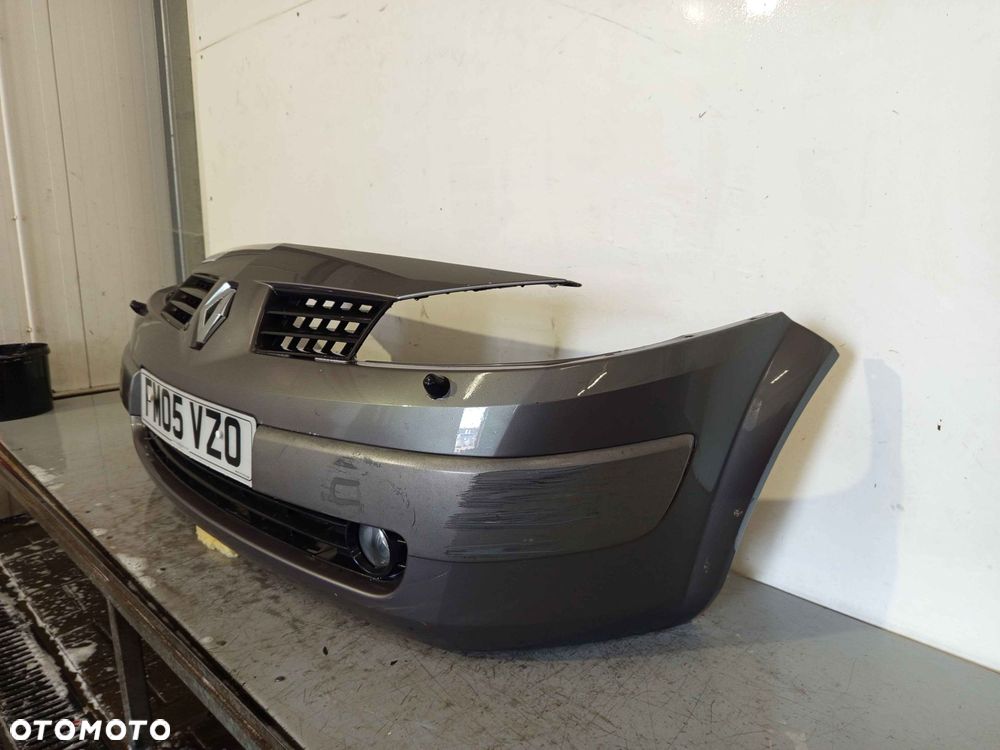 + ZDERZAK PRZÓD PRZEDNI RENAULT MEGANE II 2 TEB66 SZARY GRAFIT SPRYSKIWACZE LAMP XENON HALOGENY - 3