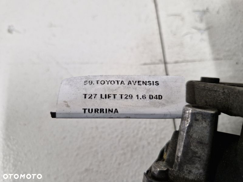 toyota avensis t27 lift t29 1.6 d d4d turbosprężarka turbina 54359700056 - 10