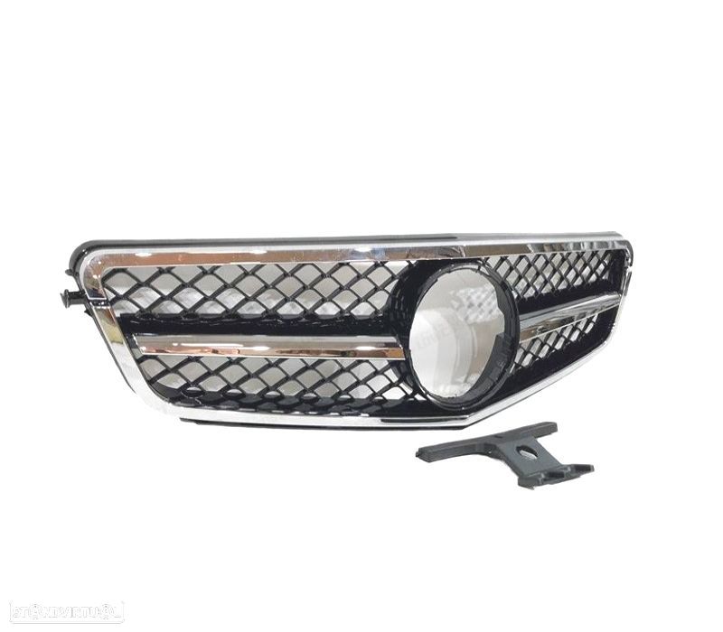 GRELHA FRONTAL MERCEDES W204 11-14 PRETO CROMO LOOK AMG C63 - 2