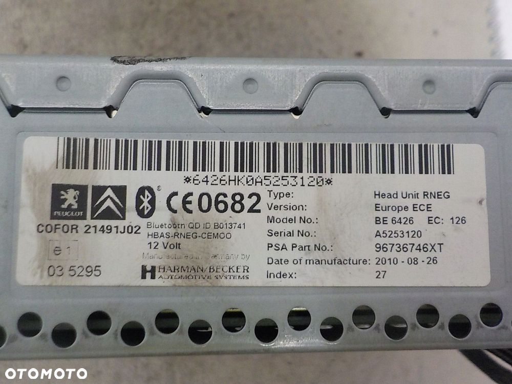PEUGEOT 3008 5008 RADIO NAWIGACJA FABRYCZNA 96736746XT - 2