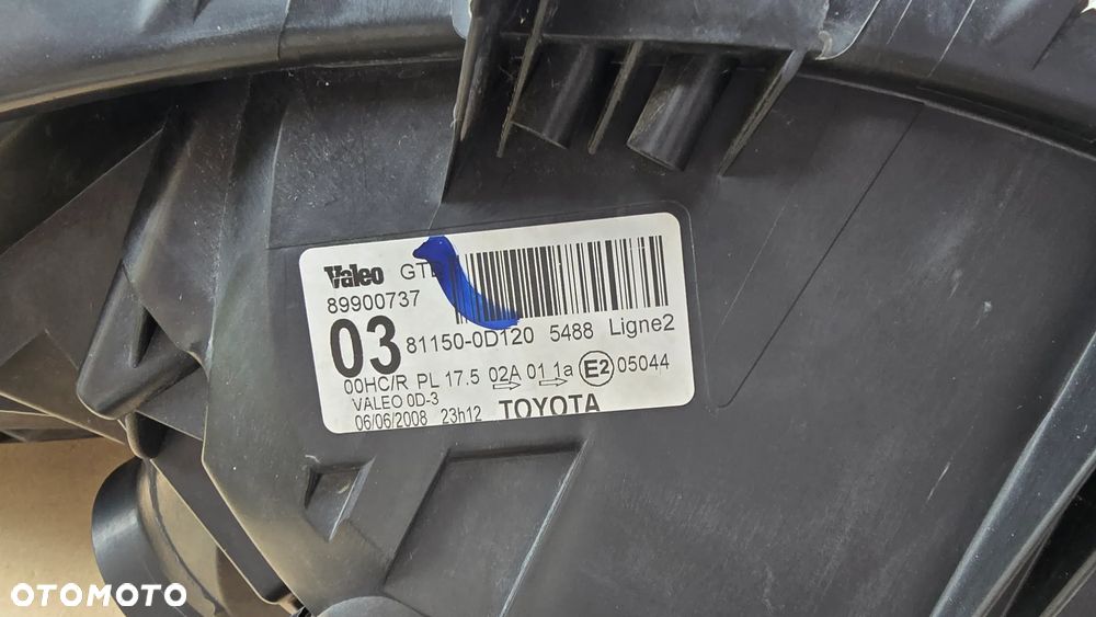 Toyota Yaris II 06-08 Lampa Przednia L+R Komplet Oryginał Europa - 6