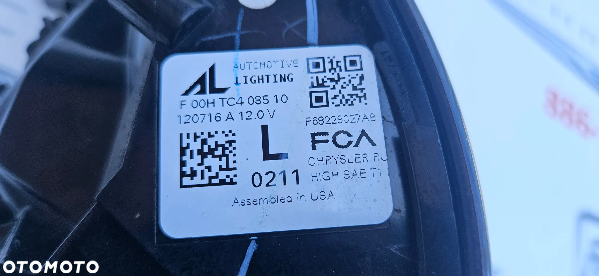 Chrysler Pacifica 2016-  Lampa tył lewy Lampa tylna lewa P68229027AB LED IDEALNA - 12