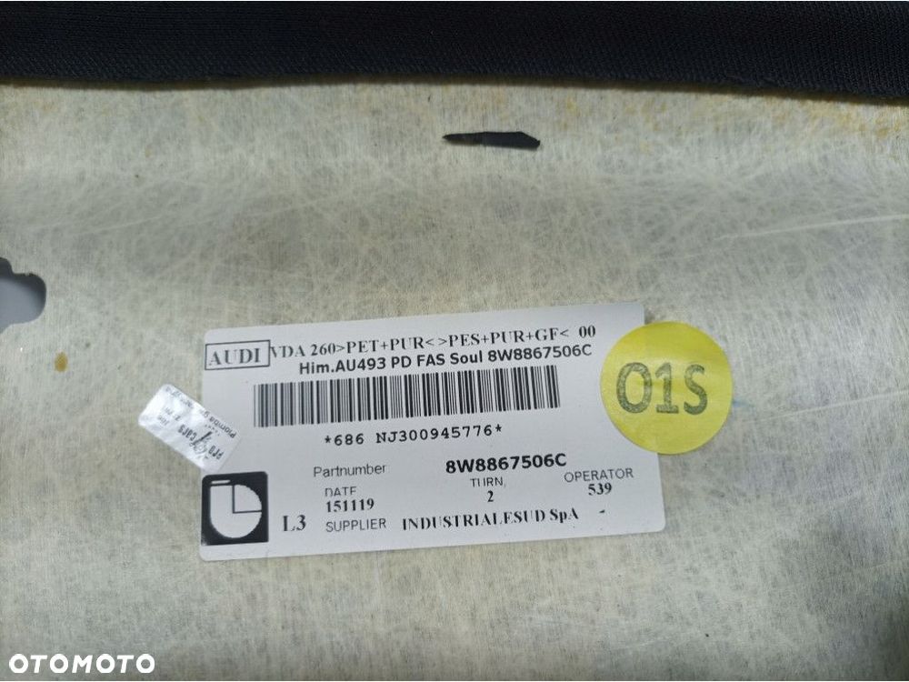 AUDI A5 F5 8W SPORTBACK S-LINE PODSUFITKA RĄCZKI EU 8W8867606C - 7