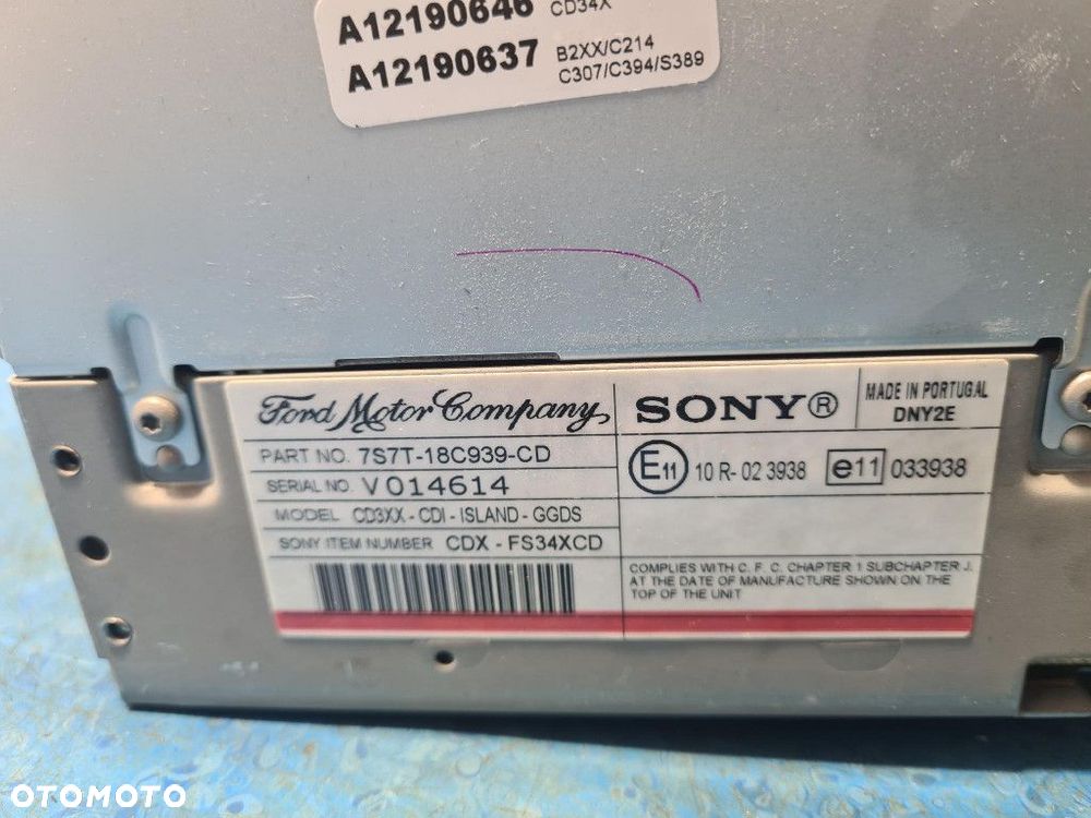 FORD MONDEO MK4 RADIO SONY S0CD1X - 4