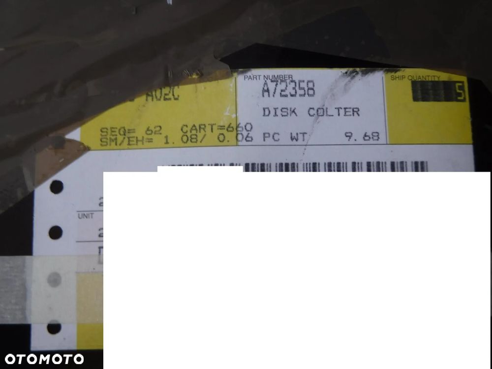 talerz wysiewacza 405 mm John Deere 1725 1750 1755 1760 1760NT 1765NT 1770 1770NT 1775 1775NT 1780 1785 1790 1795 7200 7240 A72358 - 2