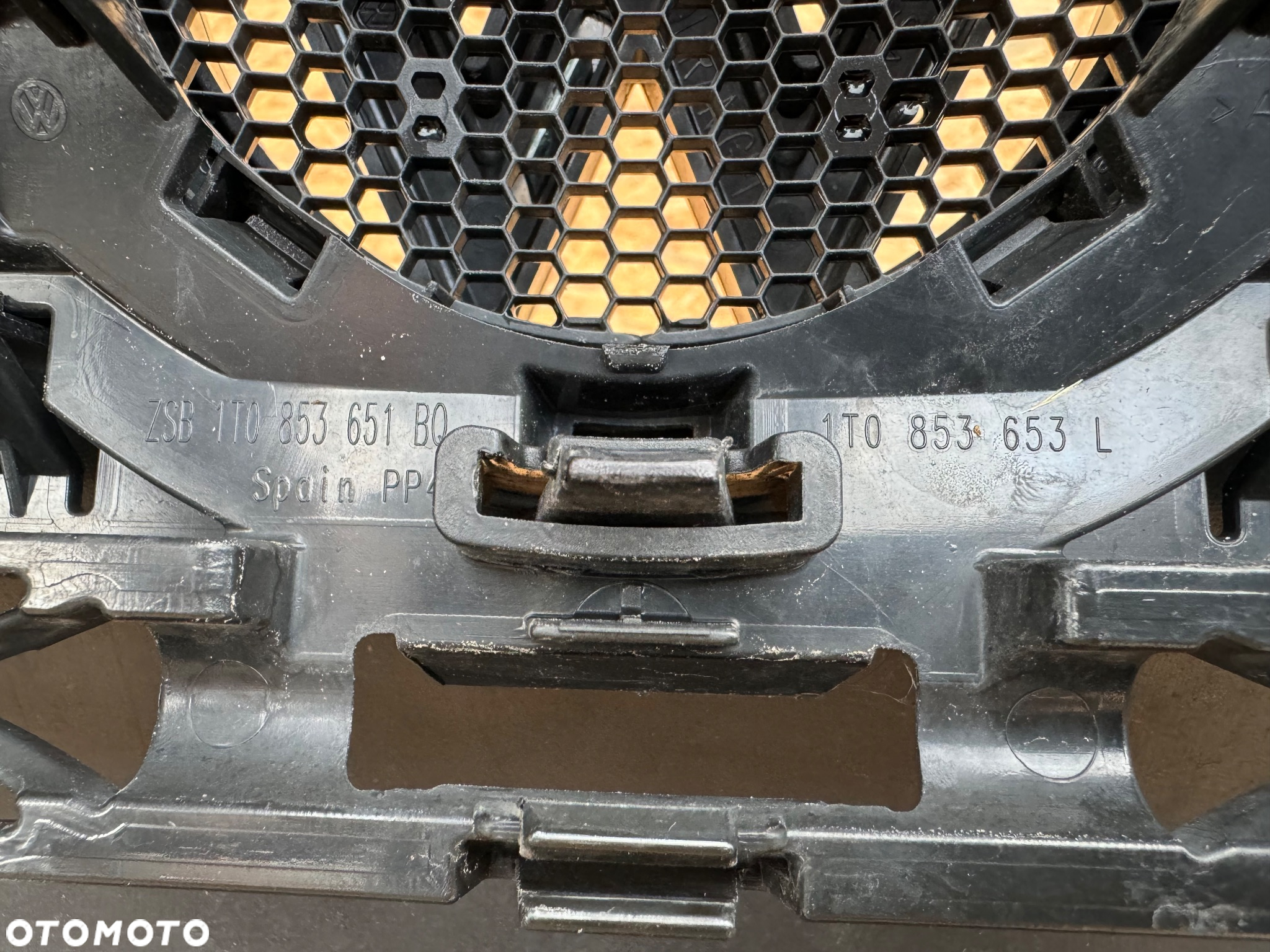 ZDERZAK PRZÓD PRZEDNI VOLKSWAGEN TOURAN II 2 1T0 10-15 CADDY SPRYSKI KRATKA GRILL 1T0807221M 1T0853653L ORYGINAŁ - 17
