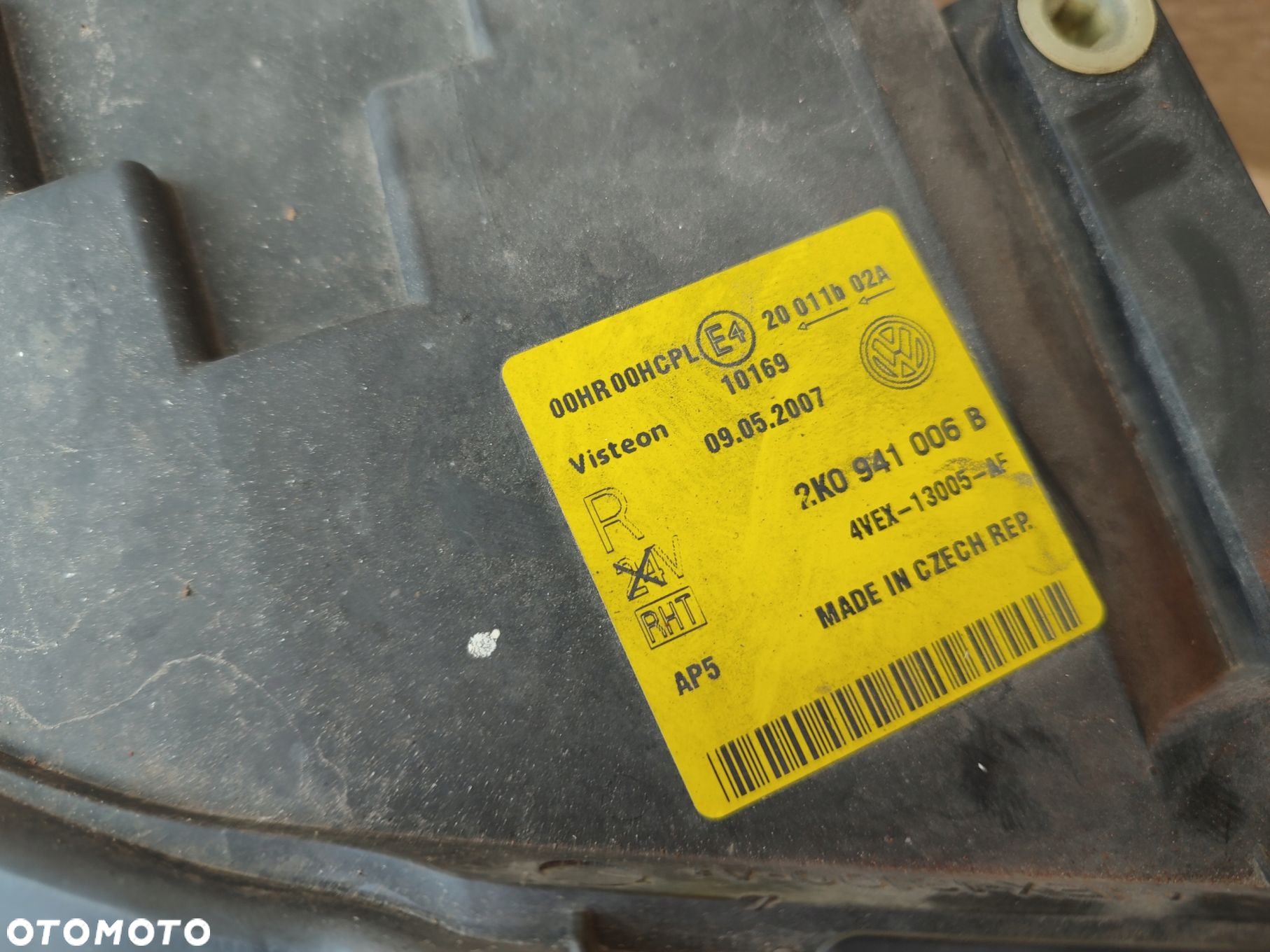 Lampa prawy przód VW CADDY III EUROPA 2K0941006B ORYGINAŁ - 4