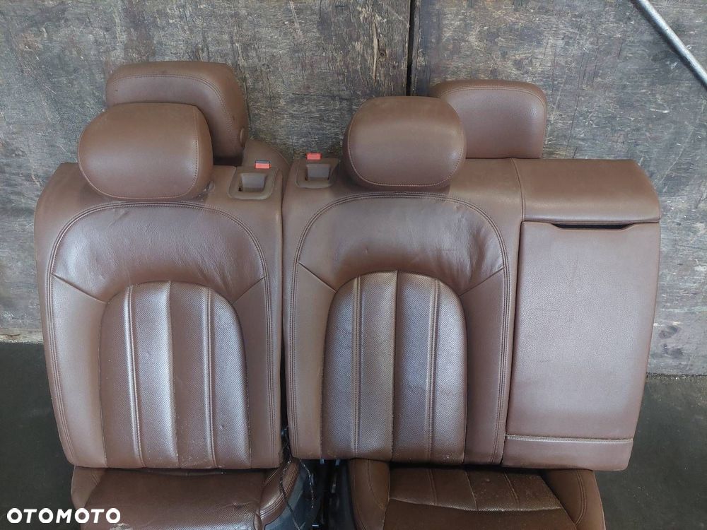 FOTEL FOTELE KOMPLET BOCZKI DEKORY SKÓRA BRĄZ PAMIĘĆ AUDI A7 4G - 10