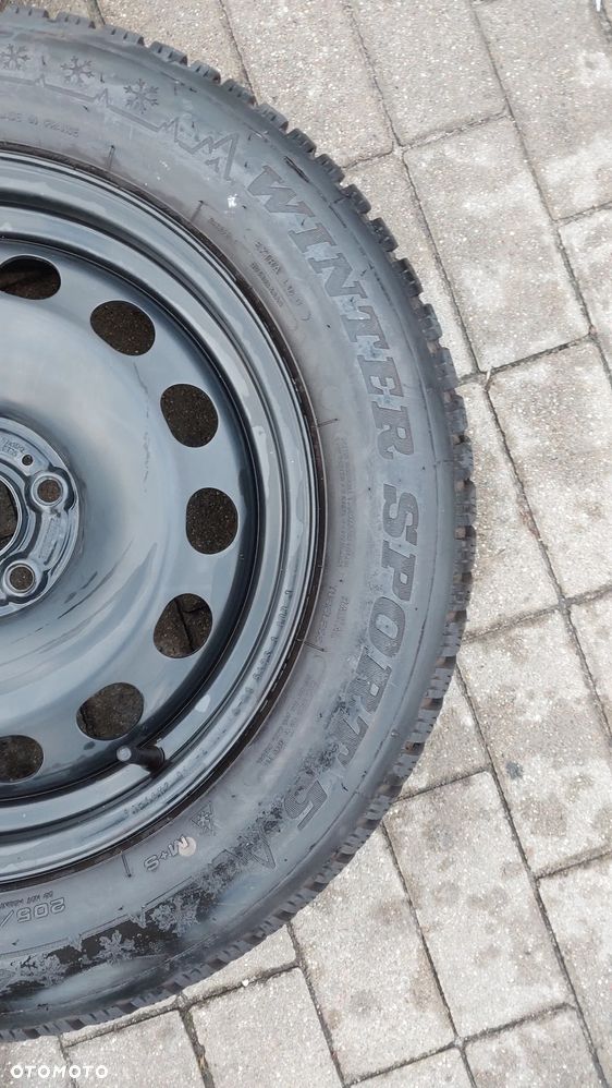 Komplet felg stalowych 5x100 et35 6x16 VW T-CROSS POLO VI TAIGO KAMIQ IBIZA V VI TOLEDO III IV FABIA IV 2Q0601027H 205/60r16 - 4