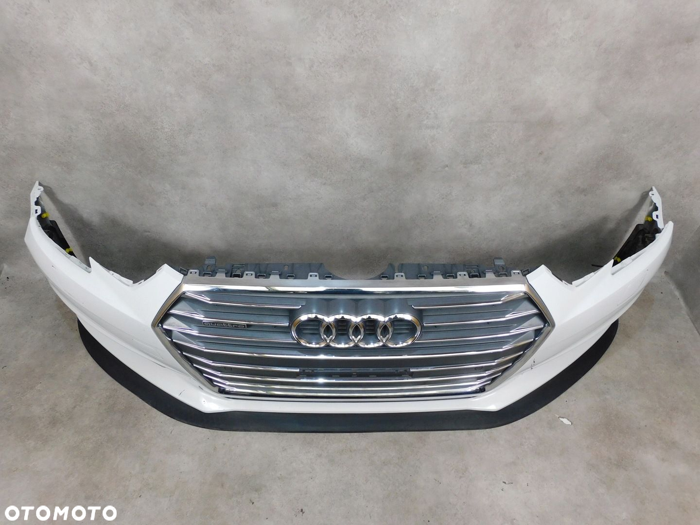 AUDI A4 B9 8W ZDERZAK PRZÓD PRZEDNI ZWYKŁY KOMPLETNY 6XPDC BIAŁY - 2