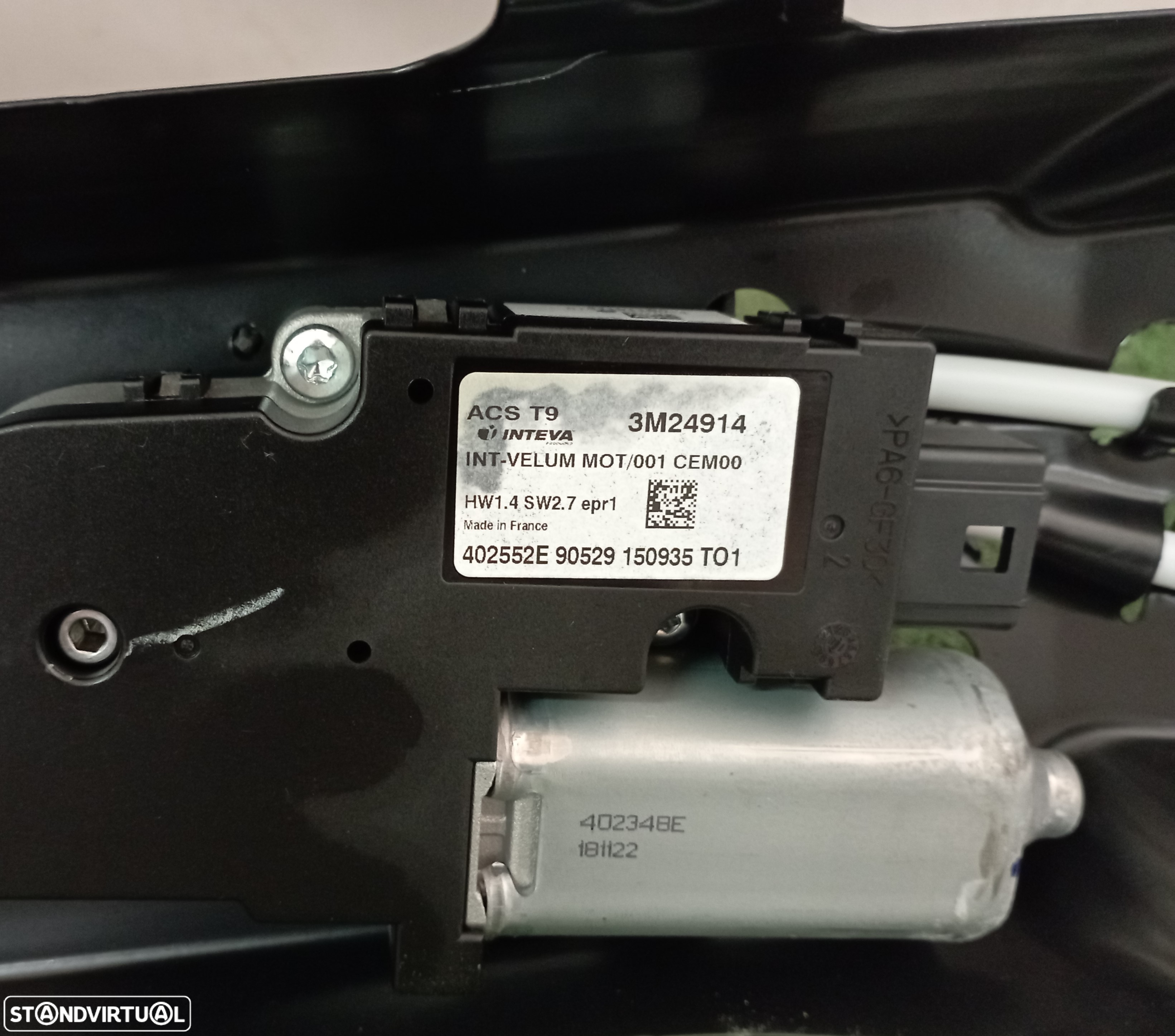 Cortina Teto Panoramico Peugeot 308 2019 Ref. 9819024180A / 3M24914 - 3