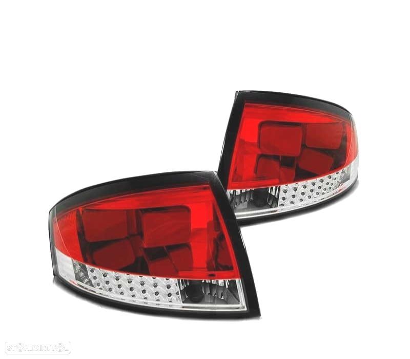 FAROLINS TRASEIROS LED AUDI TT 8N 99-06 VERMELLHO CLARO - 2
