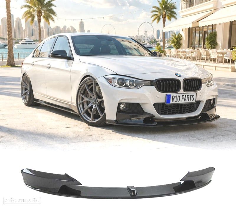 SPOILER LIP FRONTAL BMW F30 F31 LOOK M PERFORMANCE CARBONO - 1