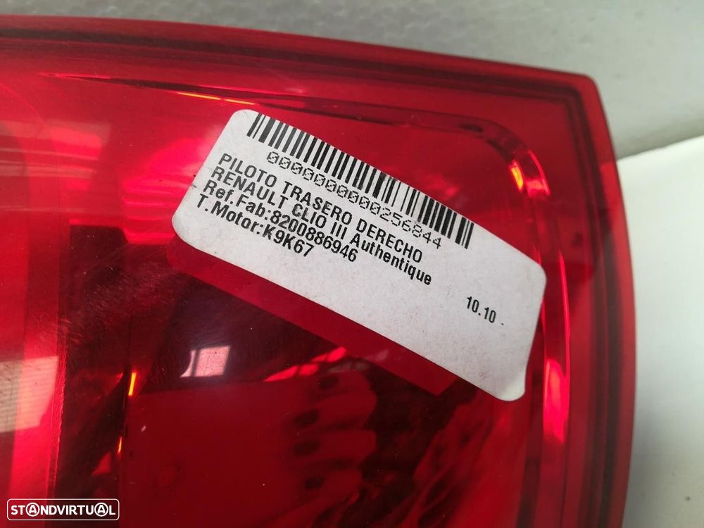 FAROLIM TRASEIRO DIREITO RENAULT CLIO GRANDTOUR 2011 -8200886946 - 3