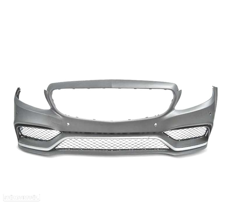 PARA-CHOQUES FRONTAL MERCEDES C W205 14-18 LOOK AMG C63 PRATEADO PDC - 3