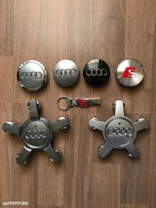 Capace centrale mijloc Roti Jante Compatibile Audi Gheara S Line Mari - 2