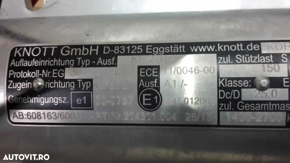 KF27 KNOTT, Dispozitiv franare 2700 kg, frana inertiala - 5