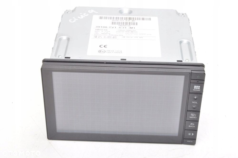 HONDA CIVIC IX RADIO NAWIGACJA 39100-TV1-E31-M1 - 1