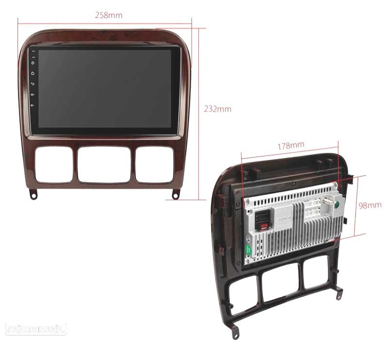 AUTO RÁDIO 9″ GPS ANDROID 13 MERCEDES CLASE S W220 98-05 - 8