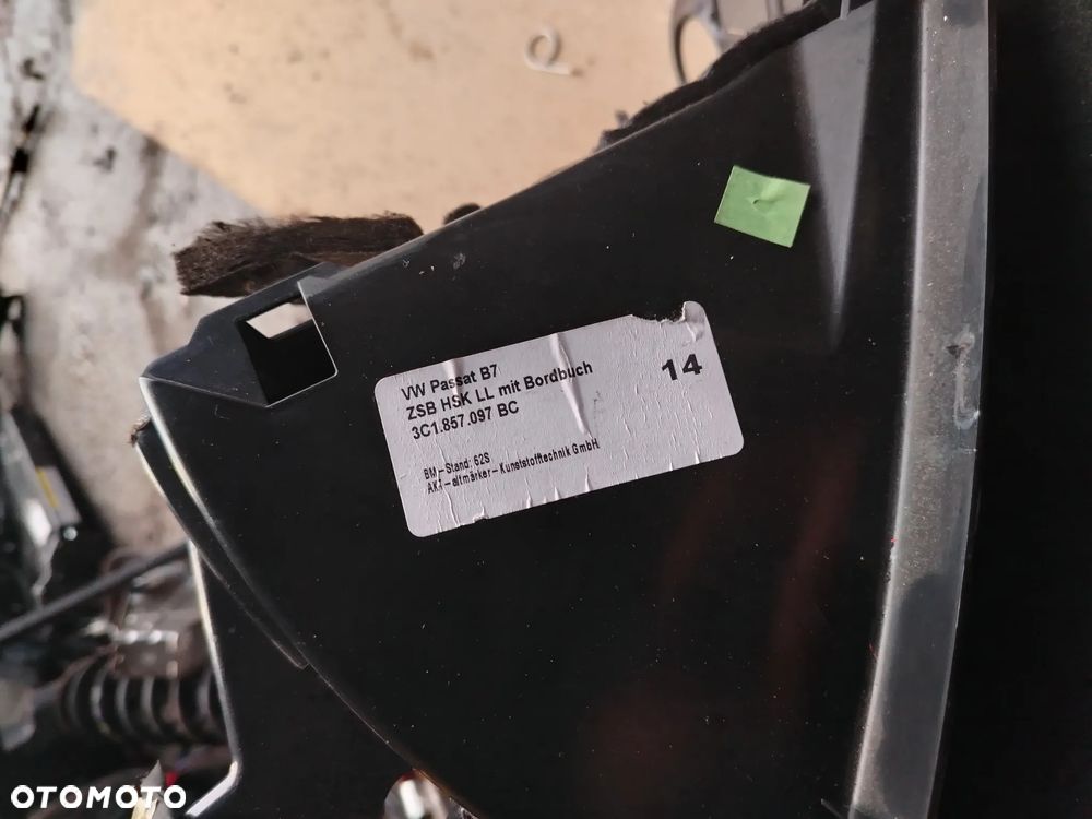 VW PASSAT B7 SCHOWEK PASAŻERA KLAMKA CZARNY EUROPA - 2