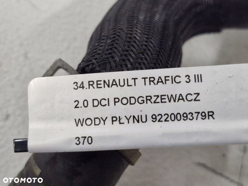 RENAULT TRAFIC III 3 2.0 DCI PODGRZEWACZ WODY PŁYNU 922009379R - 5