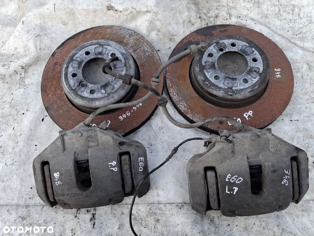 BMW E60 E61 Komplet hamulców ZESTAW ATE Zaciski przód tył 60/30/348 46/24 TARCZE KLOCKI 348 320 SWAP 4.4 V8 - 2