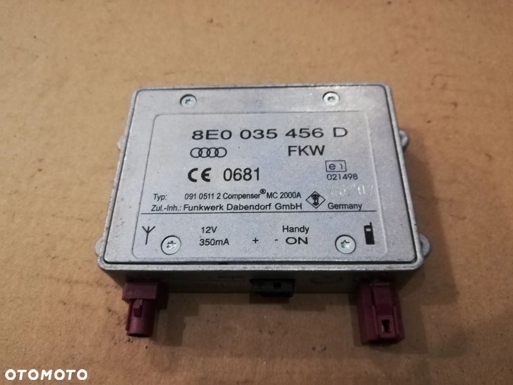 AUDI A6 Q7 MODUŁ WZMACNIACZ ANTENOWY 8E0035456D - 1