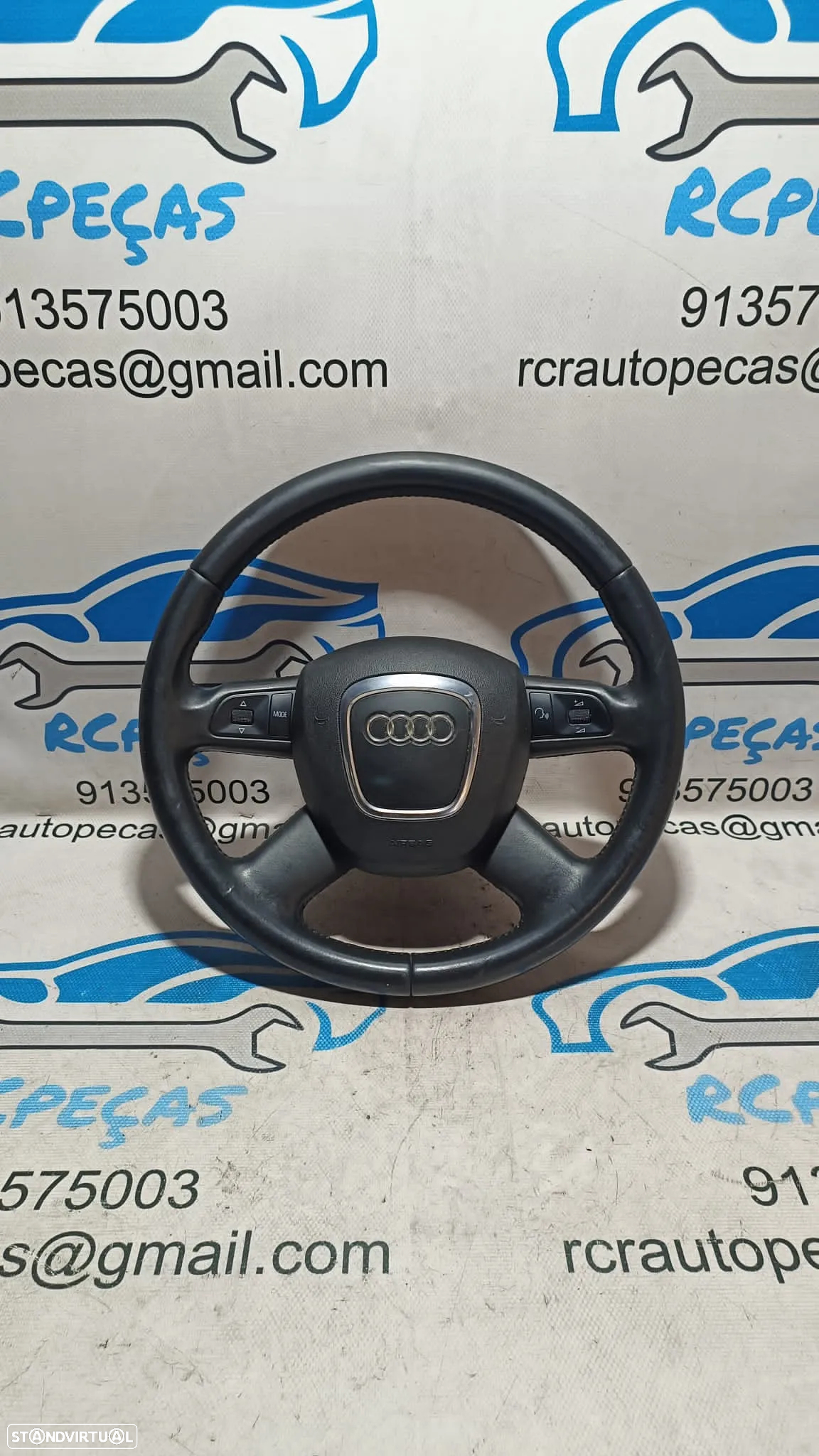 .VOLANTE GUIADOR COMPLETO AUDI A4 B8 8K0419091B 8K0419091 A3 8P A4 B7 A5 8T A6 C6 PELE AIRBAG COMANDOS MULTIFUNÇÕES CONTROLO - 8