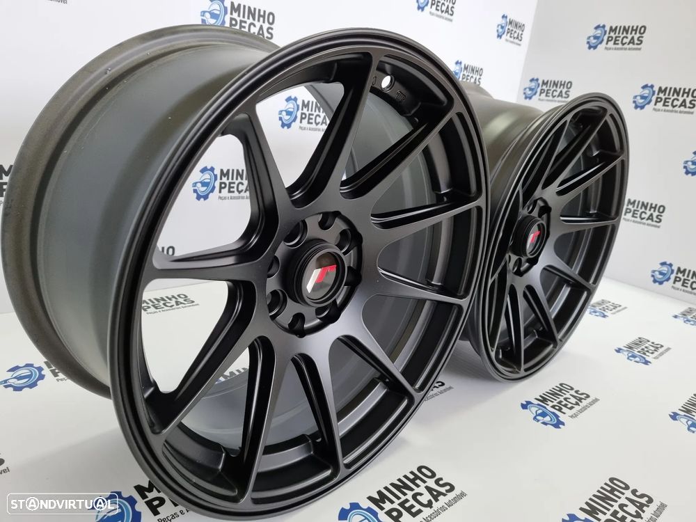 Jantes Japan Racing (JR11) em 15 Matt Black - 2