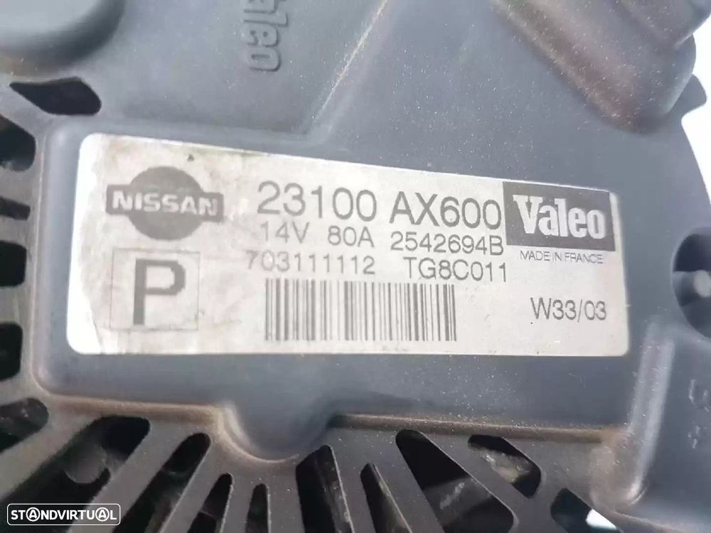 ALTERNADOR NISSAN MICRA III 2003 -23100AX600 - 4