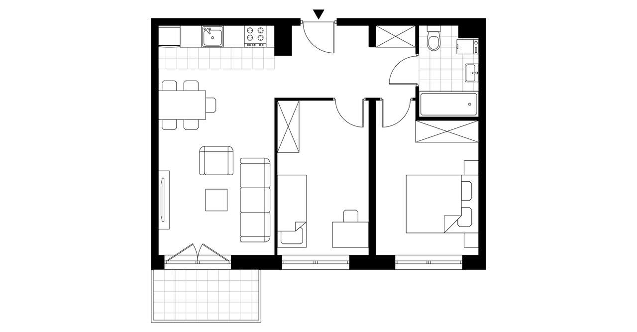 3-pokojowe mieszkanie 52m2 + balkon Bezpośrednio - Pełny obrazek: 3/10