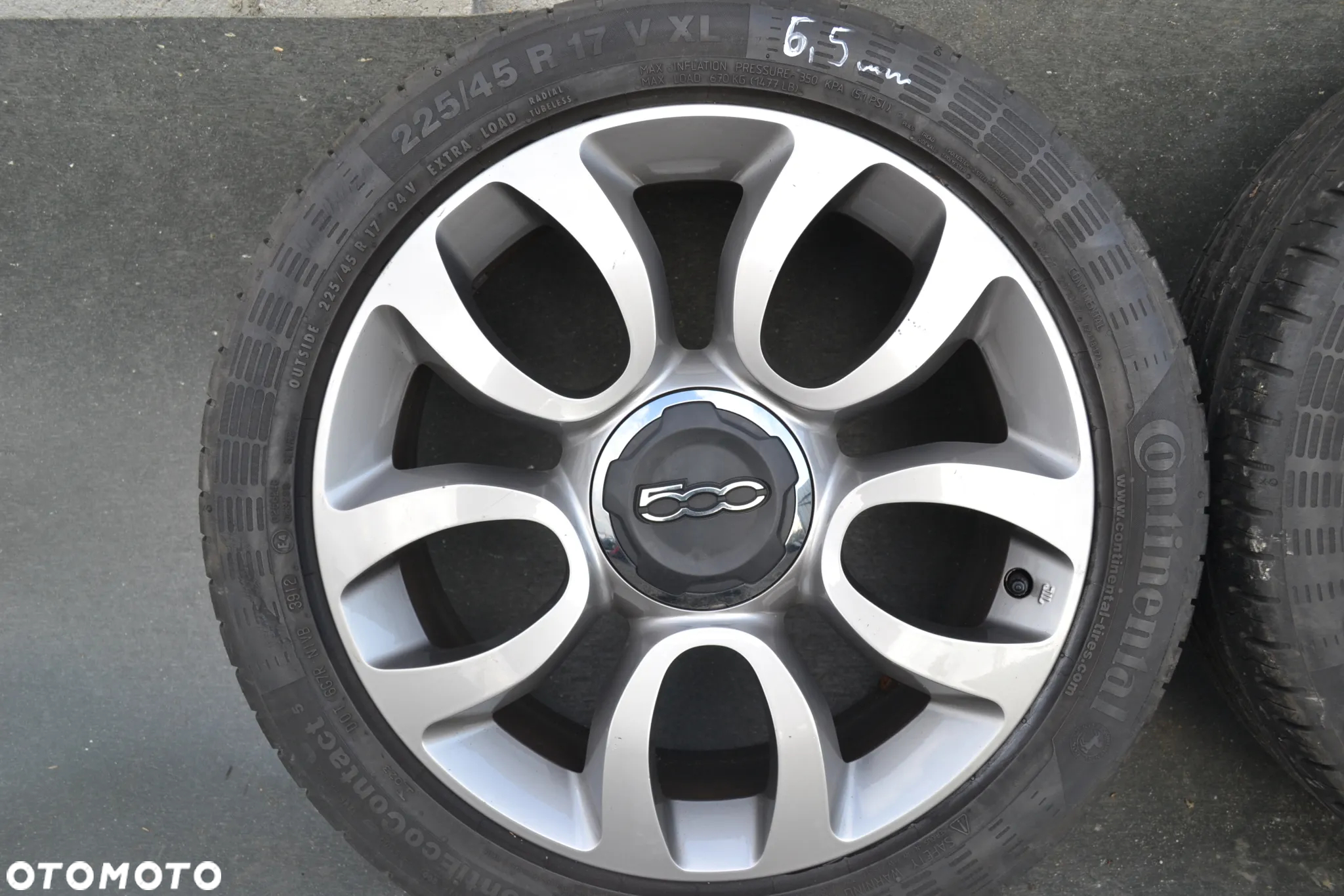 FIAT 500 500L ALUFELGI FELGI ALUMINIOWE OPONY 7x17 ET41 5x98 - 2