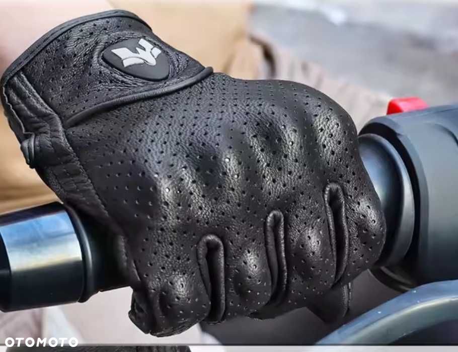 rękawice motocyklowe skórzane wzmacniane - 1