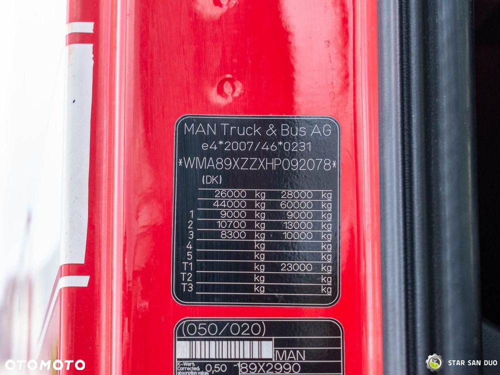 MAN MAN TGX 28.500 6x2 HMF 5020K-RC HDS Fly Jib Żuraw Siodło - 23