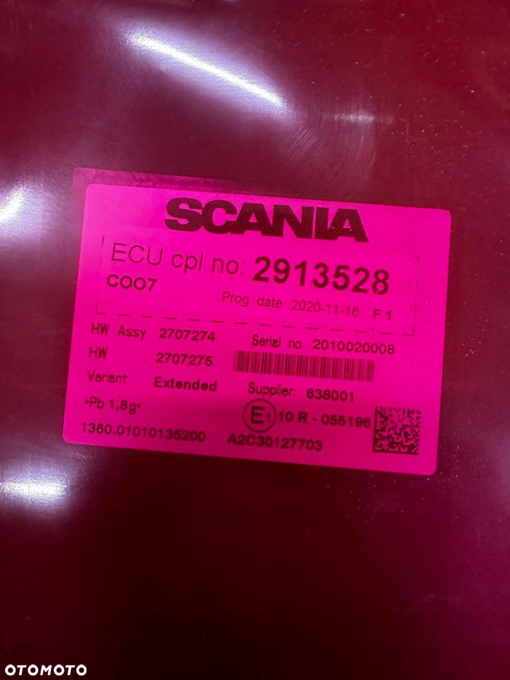 Nowy koordynator C007 EXTENDED ECU SCANIA 2913528 OE - 2