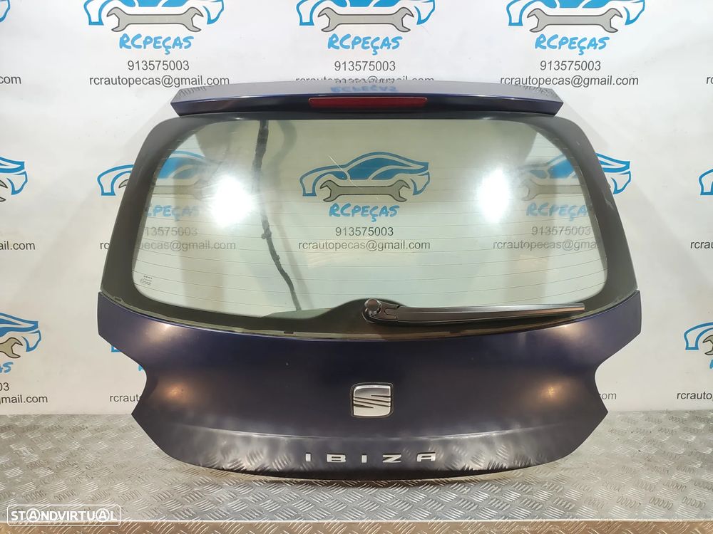 PORTA TAMPA MALA SEAT IBIZA 4 IV 6J 6J4827024A FECHO PUXADOR VIDRO LUZ 3°STOP