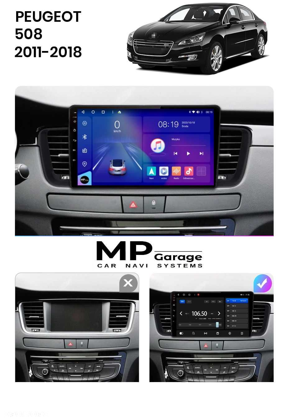 Radio Peugeot 508  Android_11 LTE CarPlay/AA Qled Gwarancja/Montaż!!! - 2