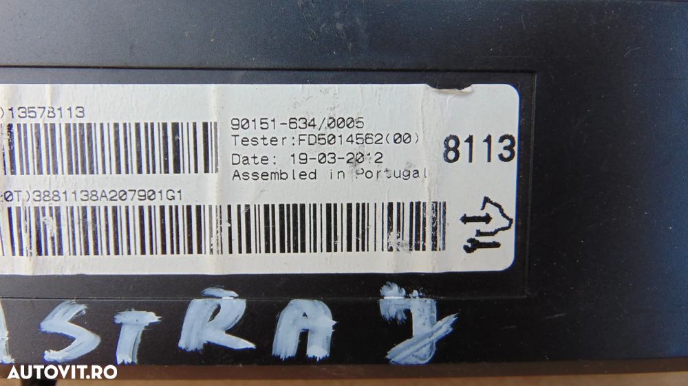 Modul climatronic Opel Astra J an 2009-2012  cod 13578113 - 2