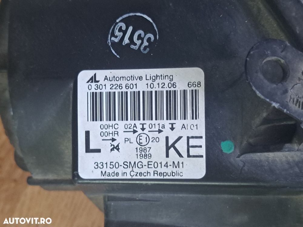 Far Stânga Honda Civic 8 UFO 2006-2011 Cod 33150-SMG-E014-M1 - 2