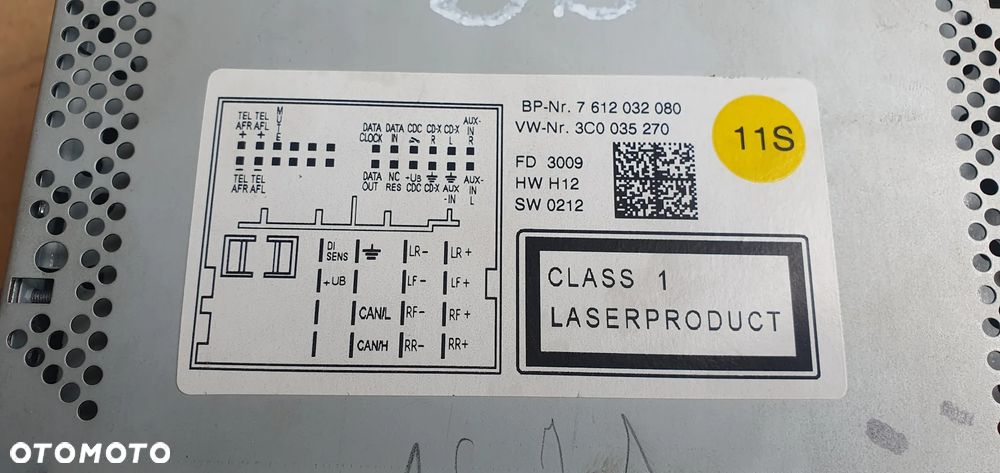 Radio radioodtwarzacz fabryczne VW Passat B6 3C0035270 - 7